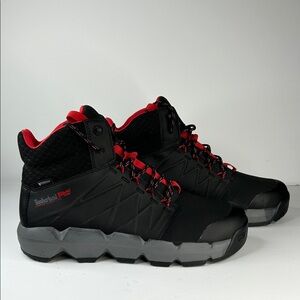 Timberland PRO Men's Black and Red Boots